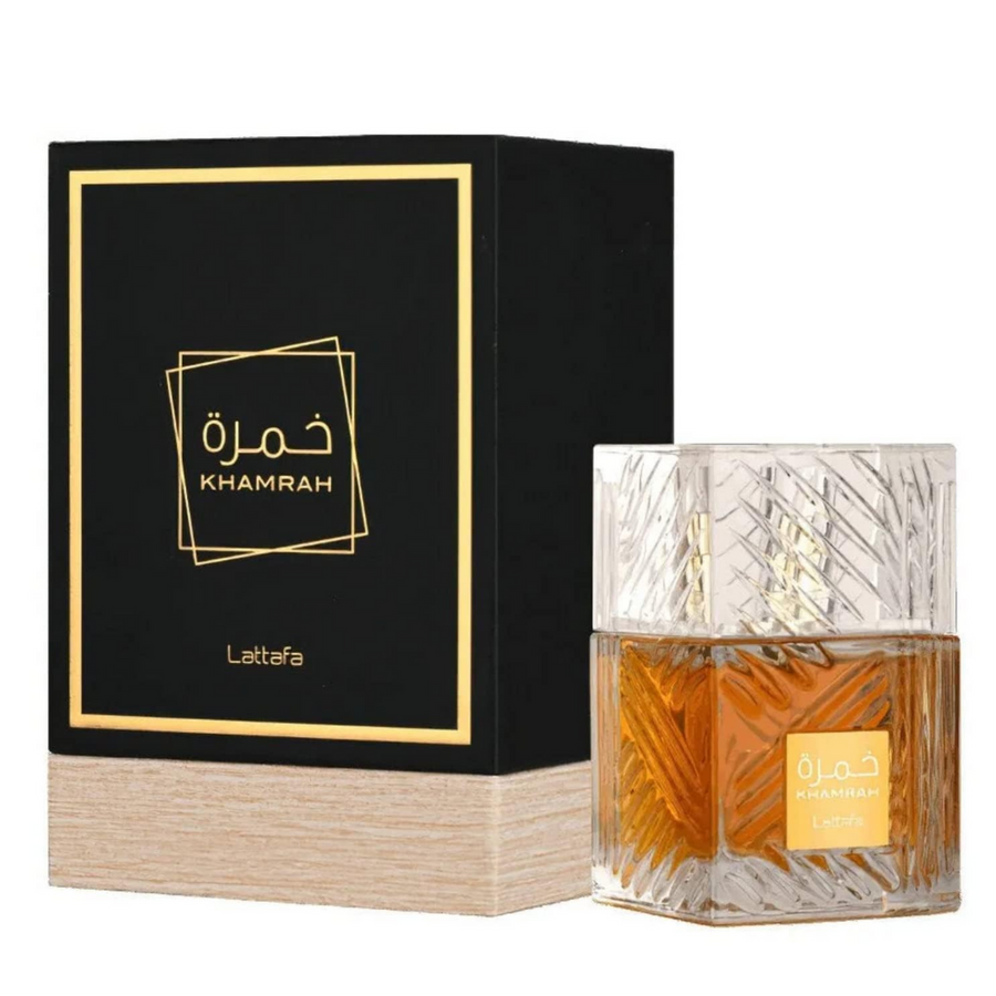 Lattafa Khamrah EDP 100ml bottle, front view